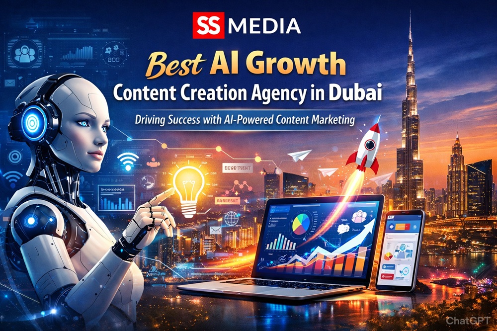 SS Media best AI growth content creation agency in Dubai UAE