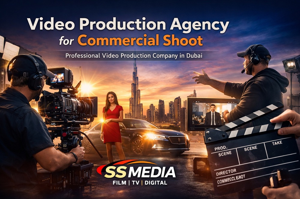 Professional commercial video production shoot by SS Media video production company in Dubai UAE